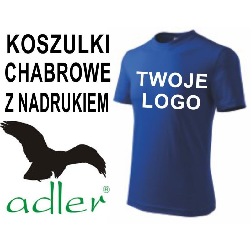 Koszulki z nadrukiem Adler 160 g czarne