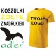 Koszulki z nadrukiem Adler 160 g żółte