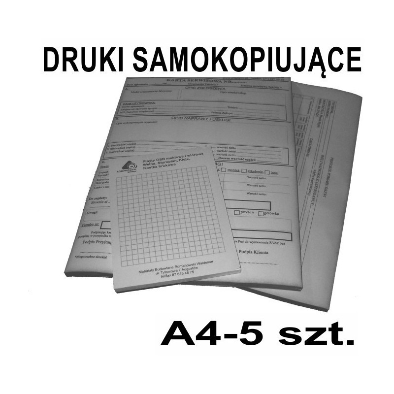 Druki samokopiujące, A6, 20 szt. Druki samokopiujące, A6, 20 szt.