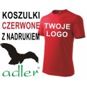 Koszulki z nadrukiem Adler 160 g czerwone