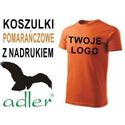 Koszulki z nadrukiem Adler 160 g pomarańczowe