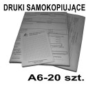 Druki samokopiujące, A6, 20 szt.
